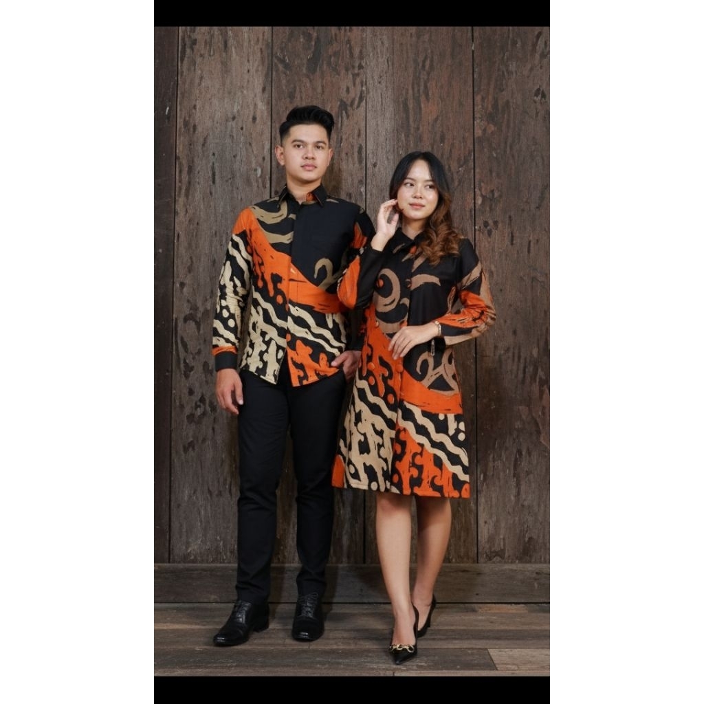 Batik Solo Trendy - Batik Couple 121 Dengan Model Terbaru / Tunik Batik Lapis furing kain halus / Ba
