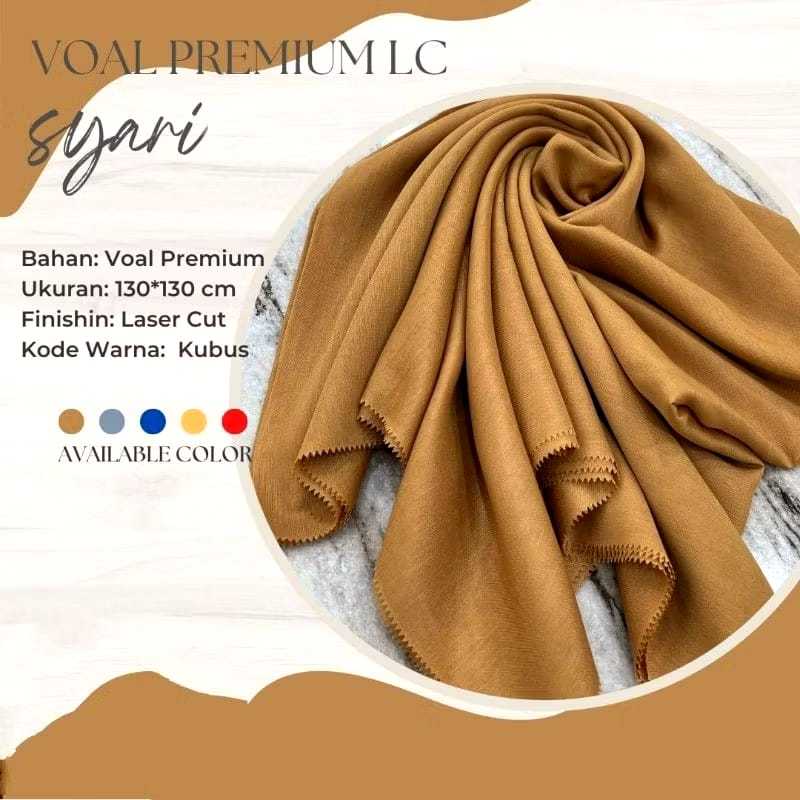 JILBAB ASN. KHAKI MUDA PNS. KHAKI MUDA ASN. JILBAB SEKOLAH. VOAL PREMIUM. LASER CUT. PKS. UK 130
