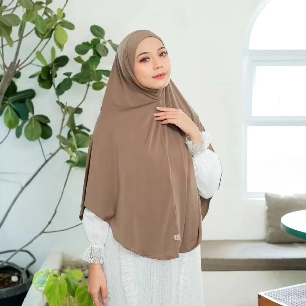 Hijab Bergo Malay Non Ped XL / Jilbab Bergo Malay Jersey Premium Ukuran XL / Jilbab Bergo Jersey Non
