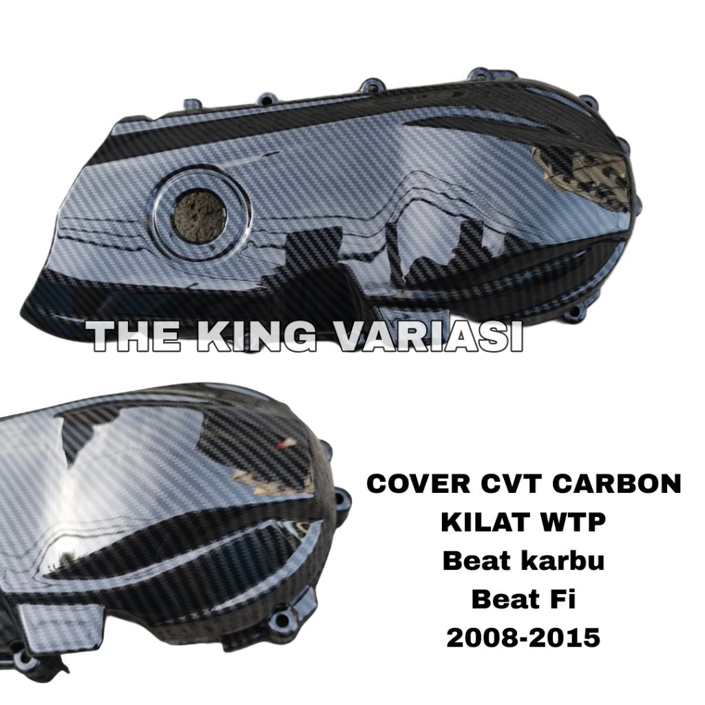 COVER CVT MOTOR BEAT FI BEAT KARBU TAHUN 2008-2015 CARBON WTP KILAT PEMASANGAN PNP / COVER CVT KARBO