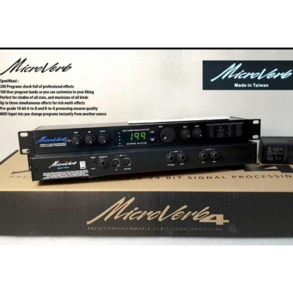 efek vokal alesis microverb 4 kuping besi made in taiwan alesis