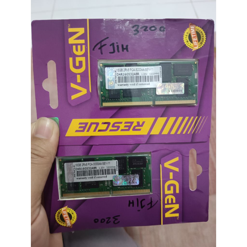 V-Gen Ram Memory Sodim Untuk Laptop DDR4 16GB 3200Mhz