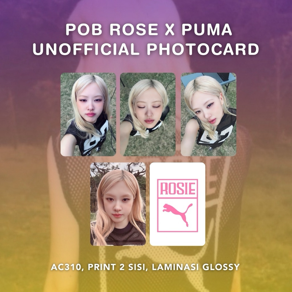POB ROSE ‘ROSIE X PUMA’ UNOFFICIAL PHOTOCARD