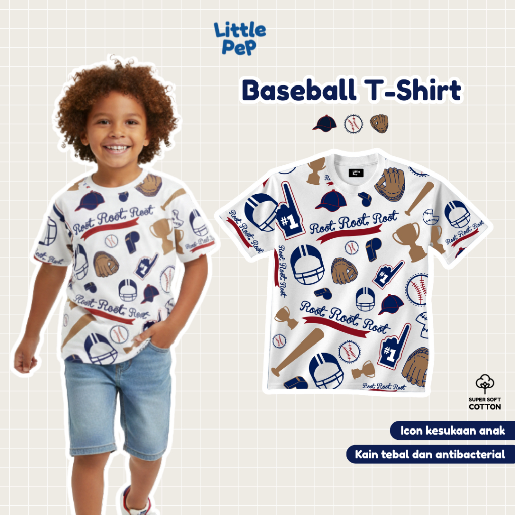 Little Pep – All Stars Sport Series | Kaos Anak Laki-Laki & Perempuan Tshirt Anak baju anak Motif Ol