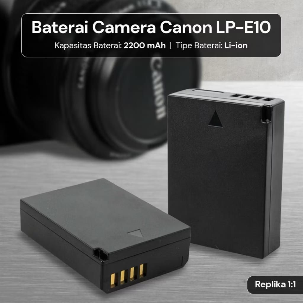 Baterai Camera Canon LP-E10 Kompetibel Canon 1100D,1200D, 1300D,1500D,3000D Original Baterai Camera 