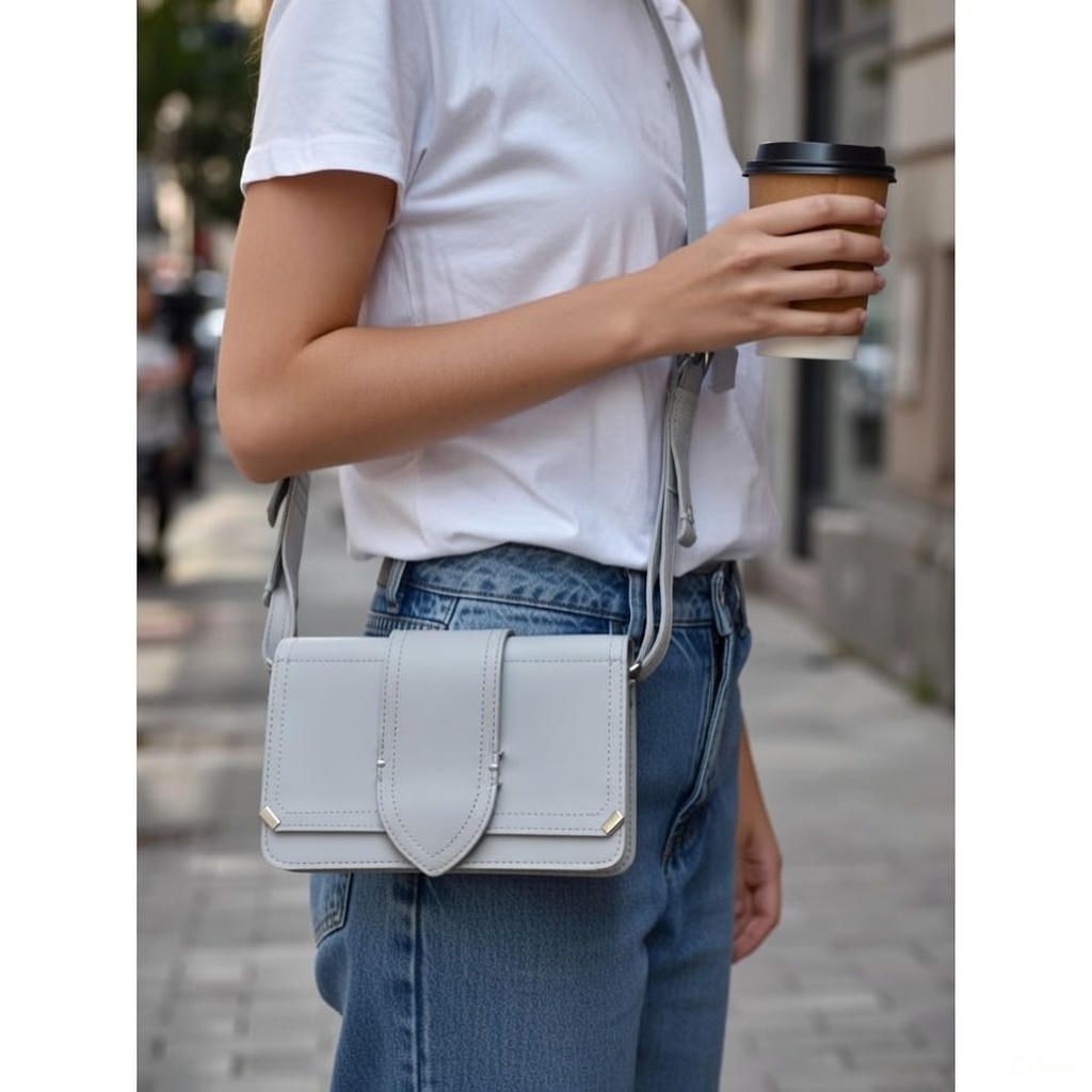 MINISO Tas bahu wanita selempang crossbody Sling bag Square Single shoulder