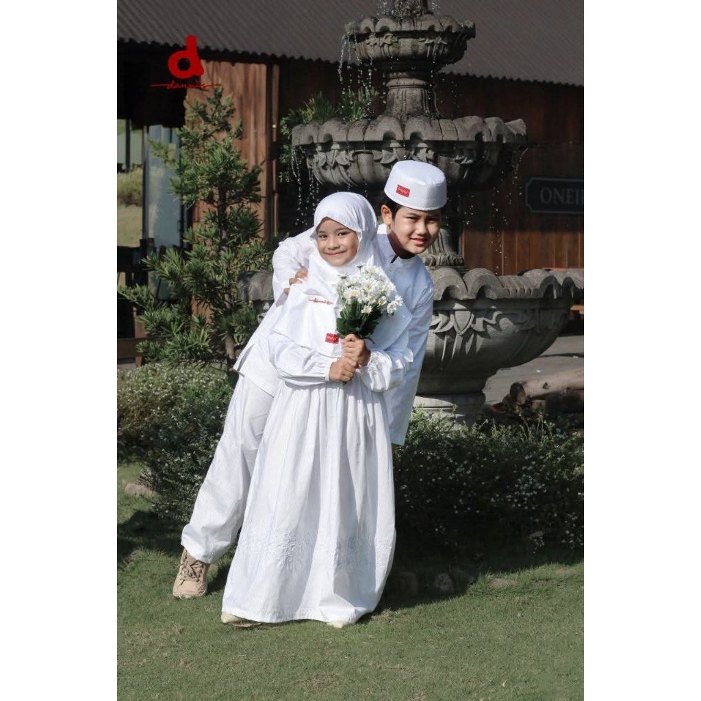Dannis Baju Manasik Haji Dress Muslim Anak Perempuan d'Ikhrom Gamis Putih