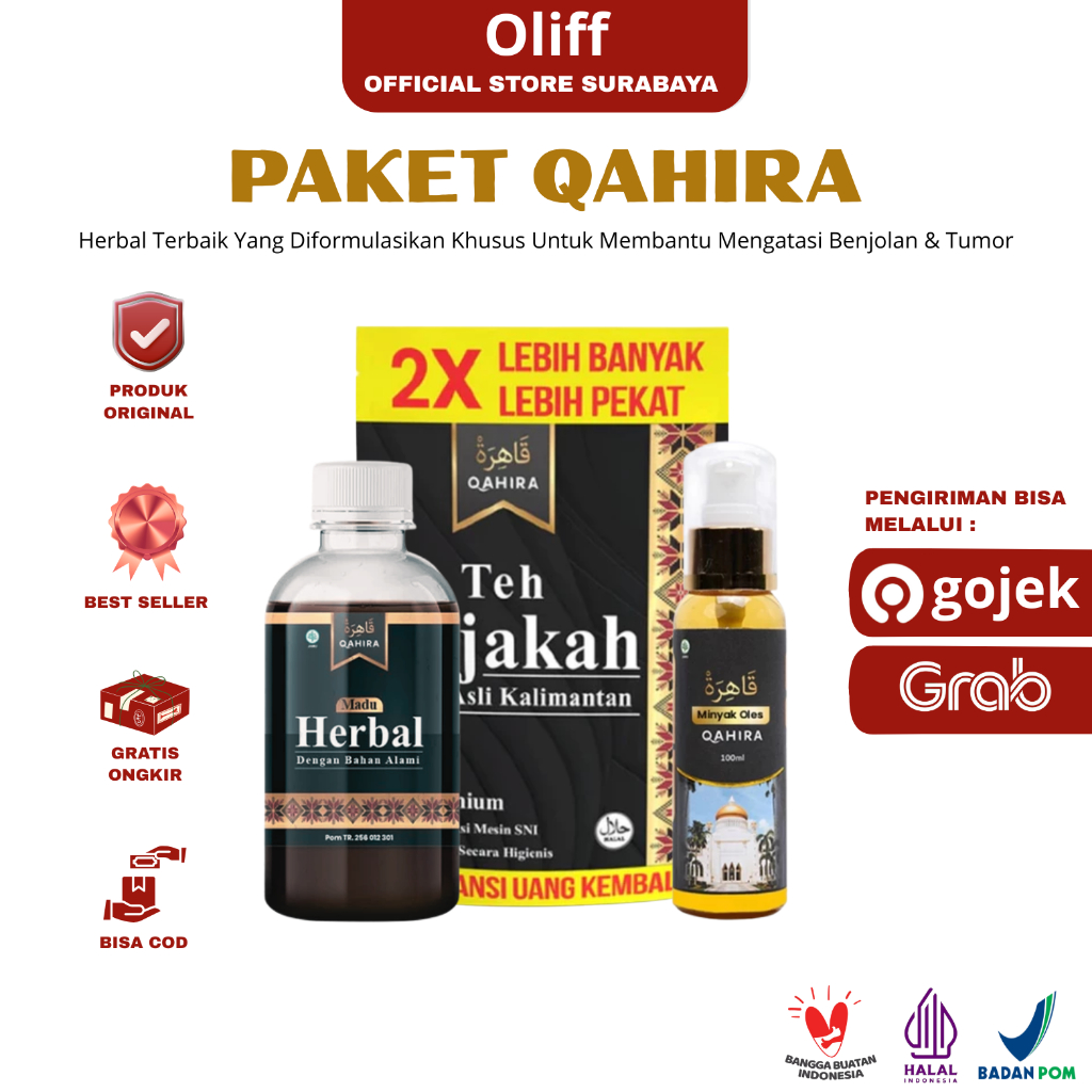 PAKET QAHIRA | Obat Herbal Ampuh Atasi Benjolan Kalenjar Aman BPOM Original 100%
