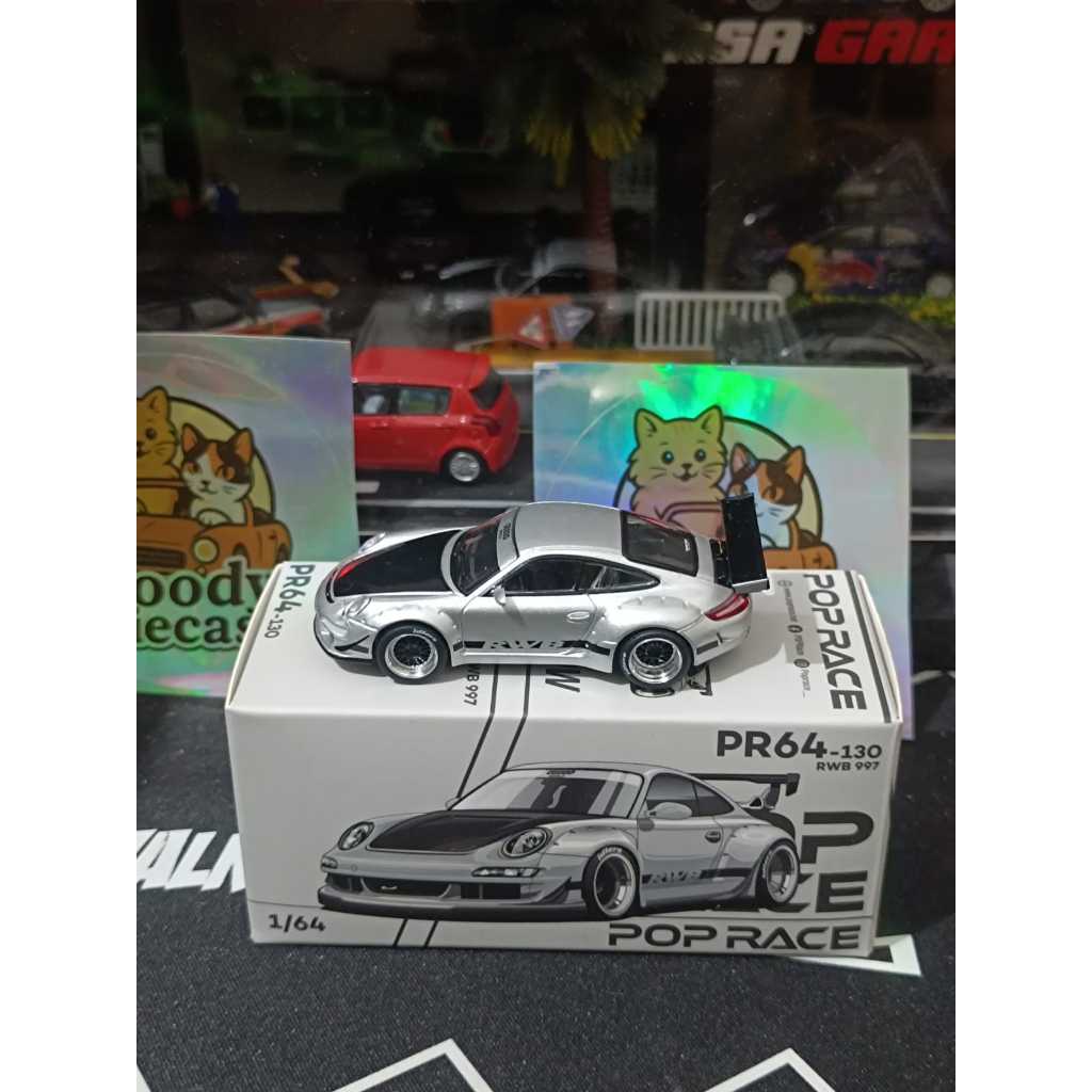 Pop Race Porsche RWB 997 silver unseal