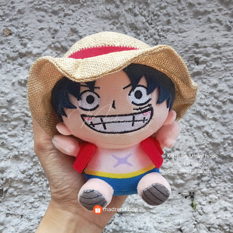 LUFFY ONE PIECE Plushie Keychain / Gantungan Kunci Anime One Piece / Gantungan Kunci Anime Karakter 