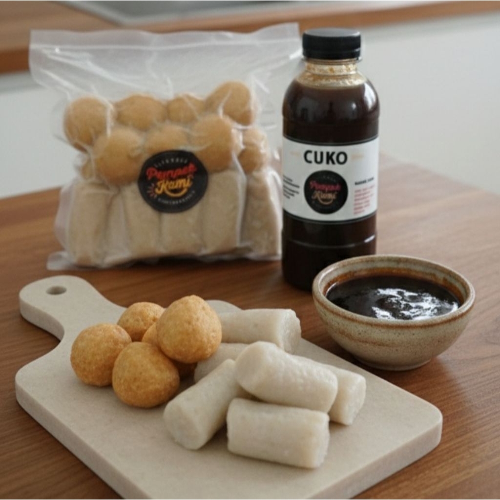 Pempek Ikan ekor kuning isi 20 Pcs + Cuko (Mix. Adaan & Lenjer) lebih Ekonomis
