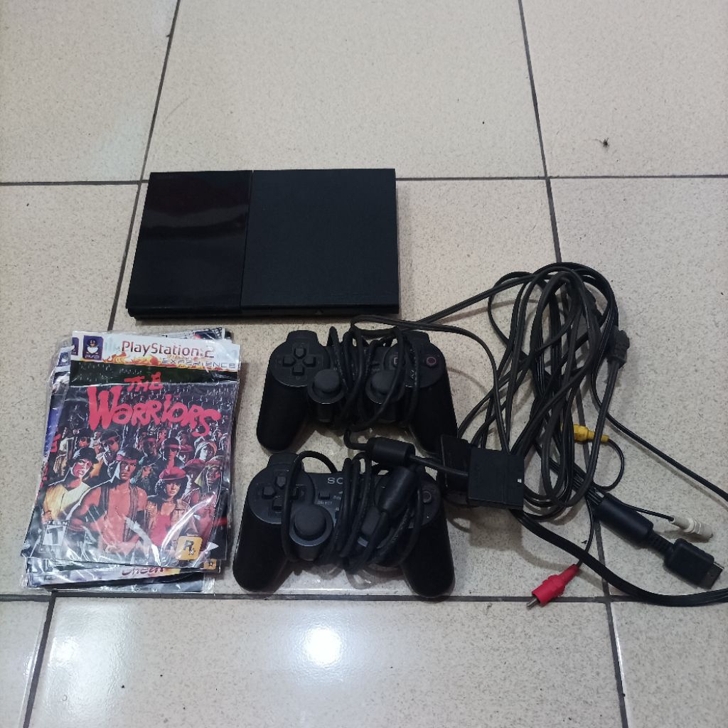 Original Sony Playstation PS2 Slim Seri 9 Optik Mulus Normal Bonus Kaset