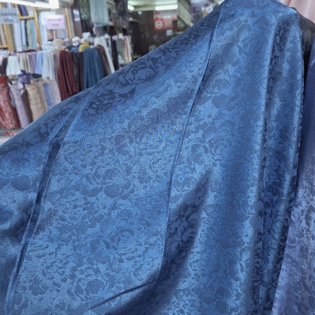 Kain Jacquard Silk Motif Bunga Terbaru
