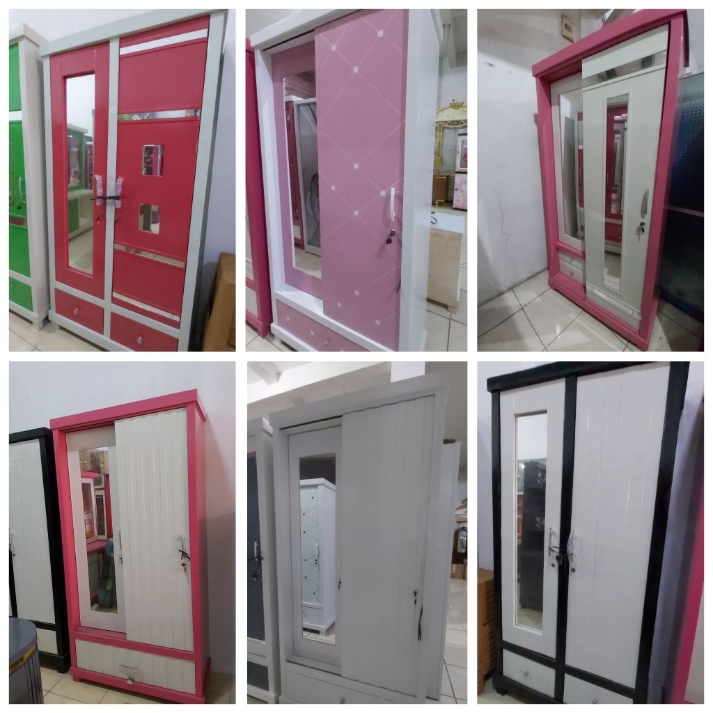 LEMARI 2 PINTU SLEDING/LEMARI  2 PINTU BIASA