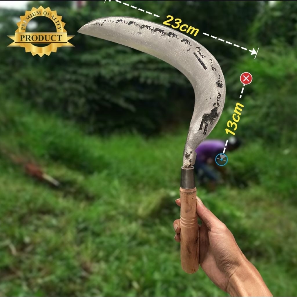 Lukisan Sabit Kawung Jumbo Dalangan Baja Isen Selap Super Asah Produk Wonosobo Asli