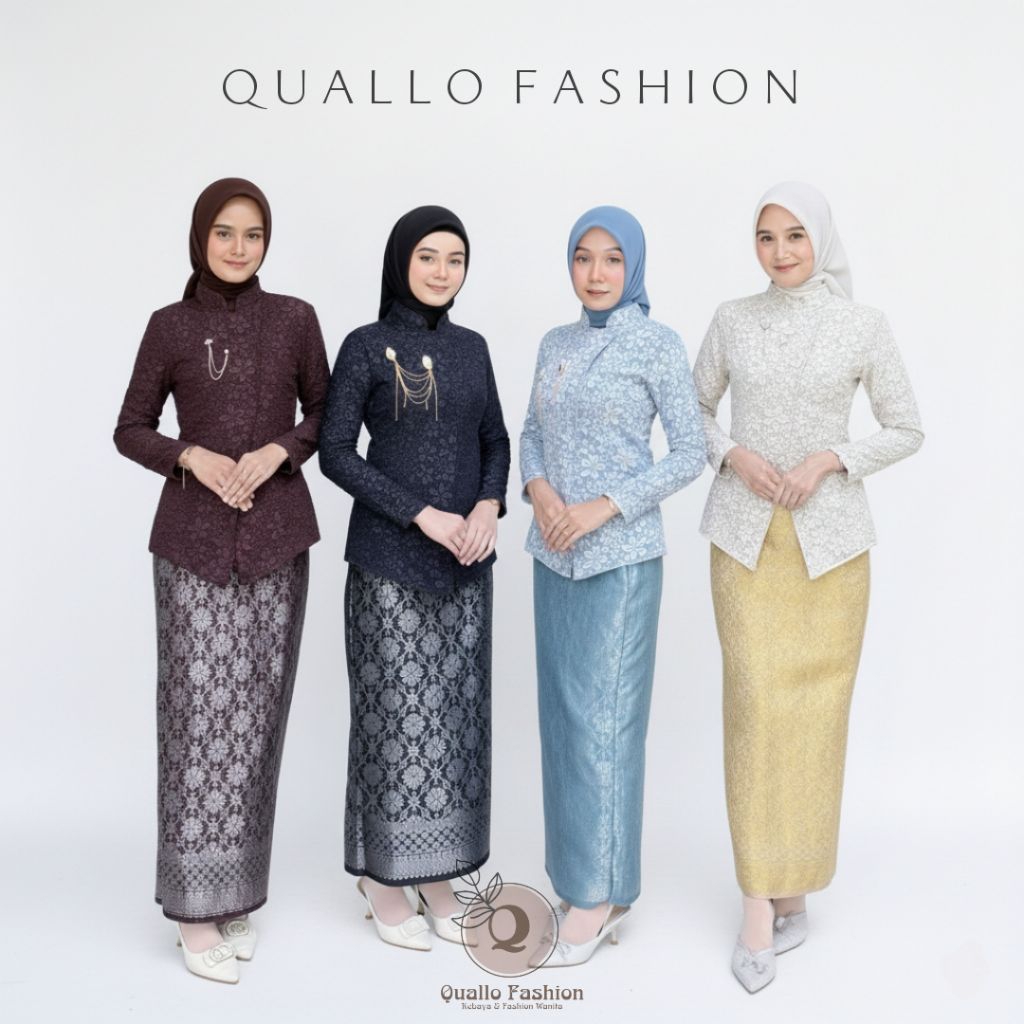 The Luna's | (Free Bross) SET Kebaya Janggan Fukuro Jacquard Premium - Kebaya Janggan Terbaru - Keba