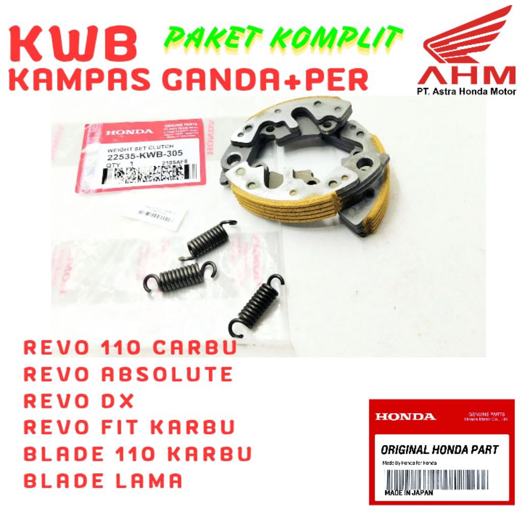 KWB ORIGINAL KAMPAS GANDA HONDA REVO 110 KARBU, KAMPAS GANDA HONDA REVO ABSOLUTE, KAMPAS GANDA HONDA