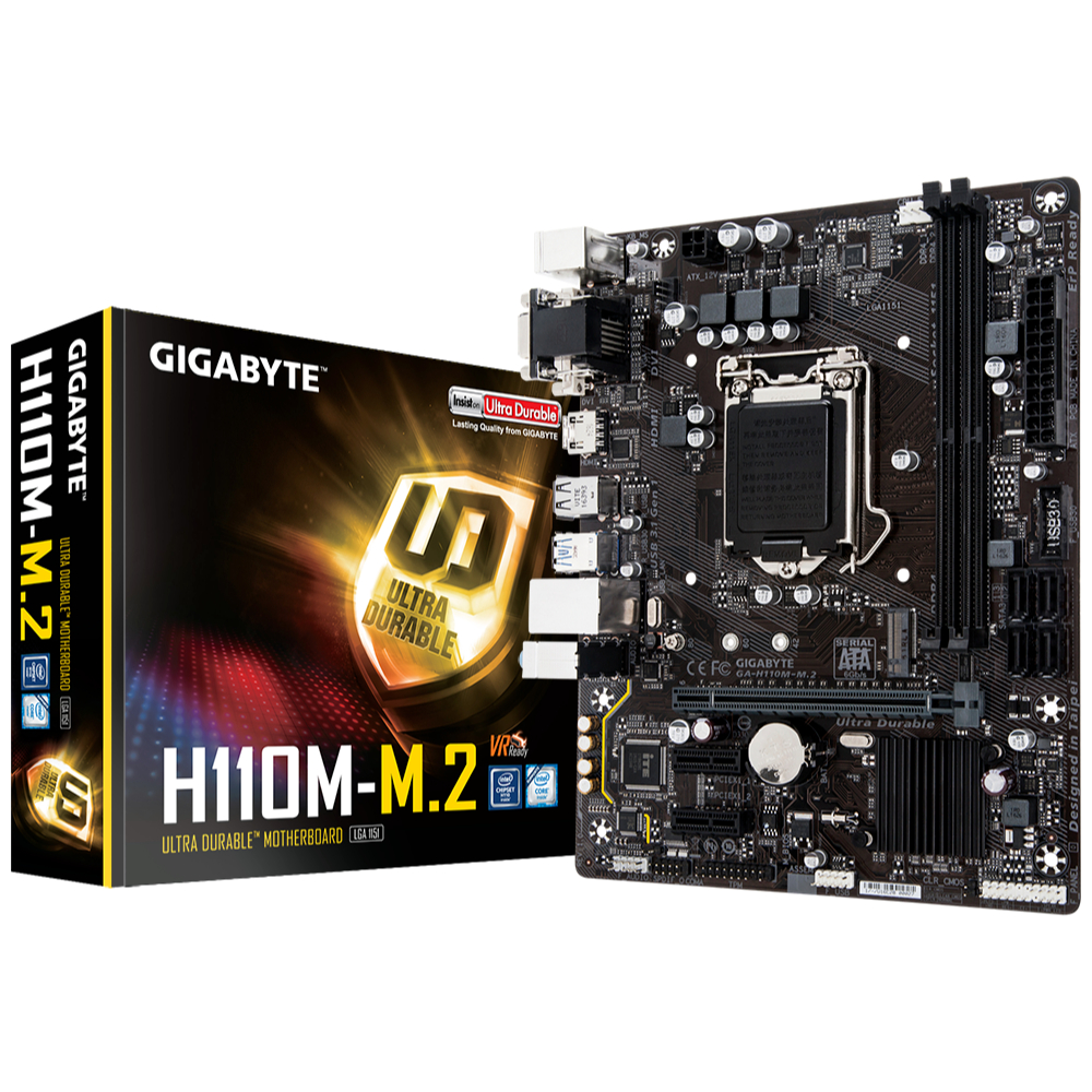 Gigabyte Motherboard Intel H110M M.2 - Gigabyte H110 DDR4, PCIE, M.2 NVME, HDMI, VGA
