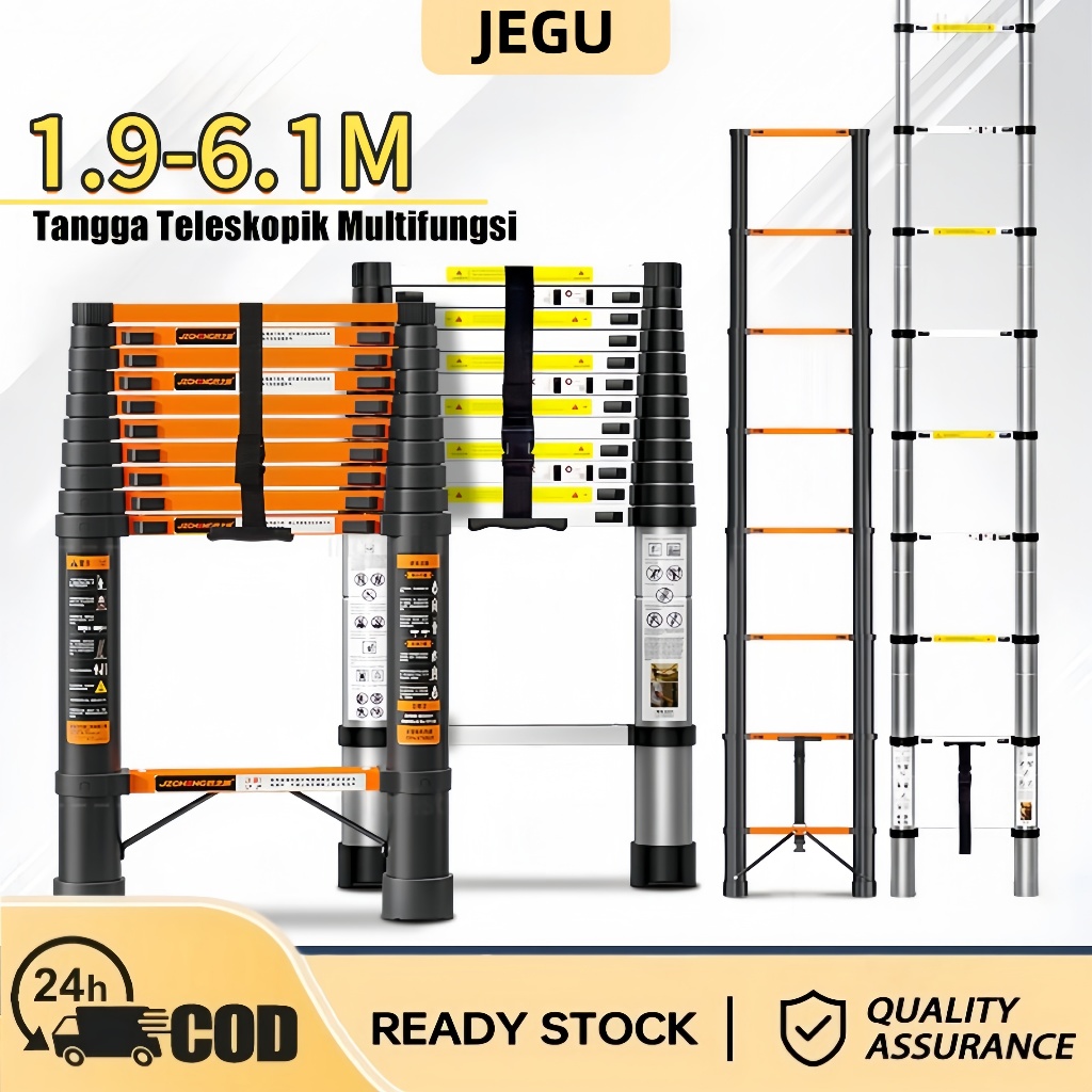 JEGU Tangga Lipat Multifungsi/Tangga Lipat 5.8Meter Tangga Lipat Teleskopik