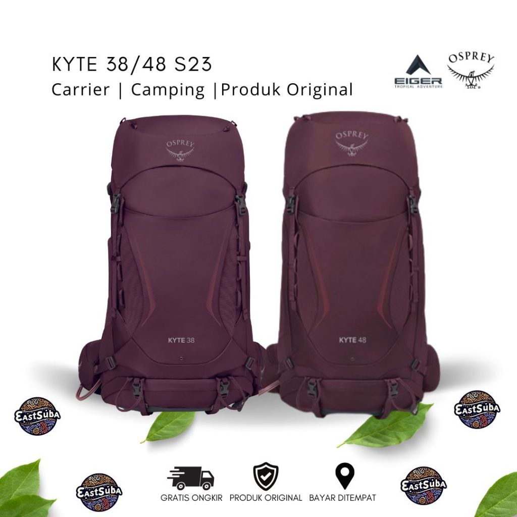 Carrier Osprey Kyte 38/48 S23 - Backpack Hiking Nilon