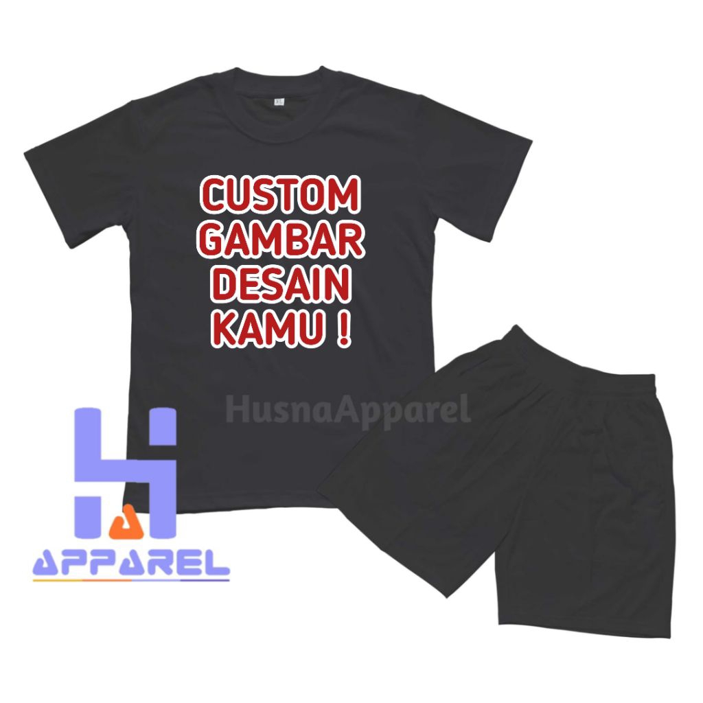 BAJU ANAK KAOS ANAK SETELAN CUSTOM GAMBAR FOTO SENDIRI