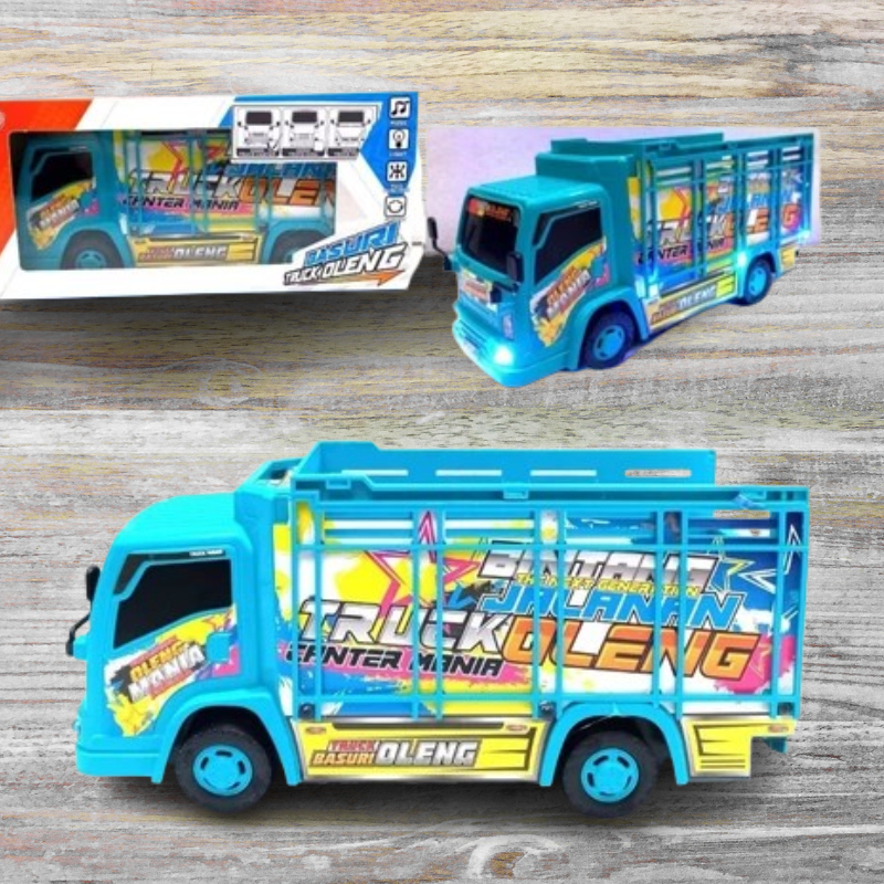 JSPT-01 MAINAN ANAK TRUK OLENG KANAN KIRI MUSIC TELOLET DAN LAMPU TRUCK CANTER SNI