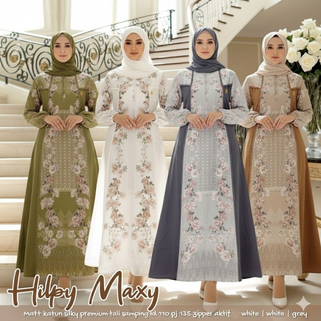 HILPY - TUTU - HUMAIRA - KIKAN - SEPHIA - LILY JUMBO GAMIS # 010226