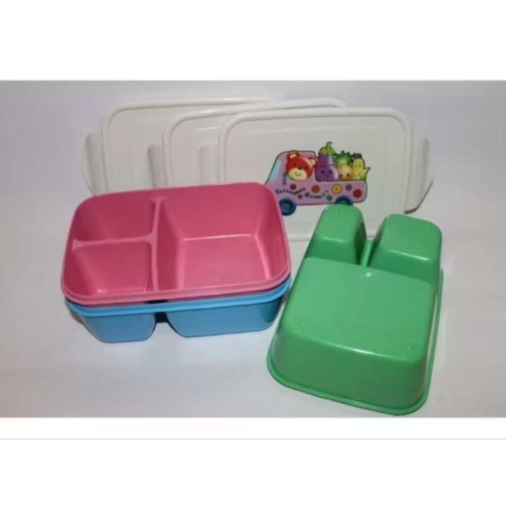 kotak makan anak NUAI / kotak bekal makanan / tepak makan / tepak nasi berkarakter