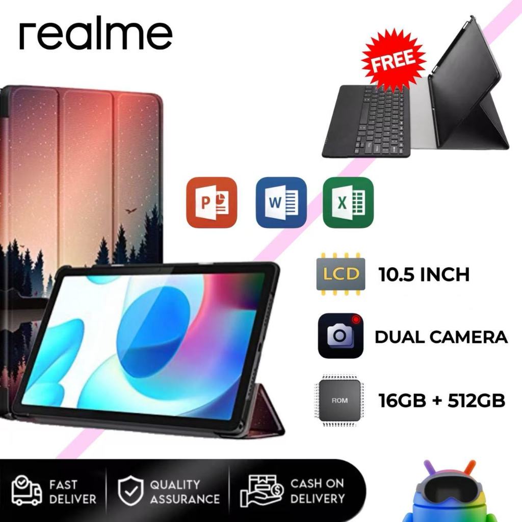REALME PAD 5G | 16GB RAM + 512GB ROM | 4K Full HD LED 4G LTE Dual SIM Tablet Android With Sim Slot