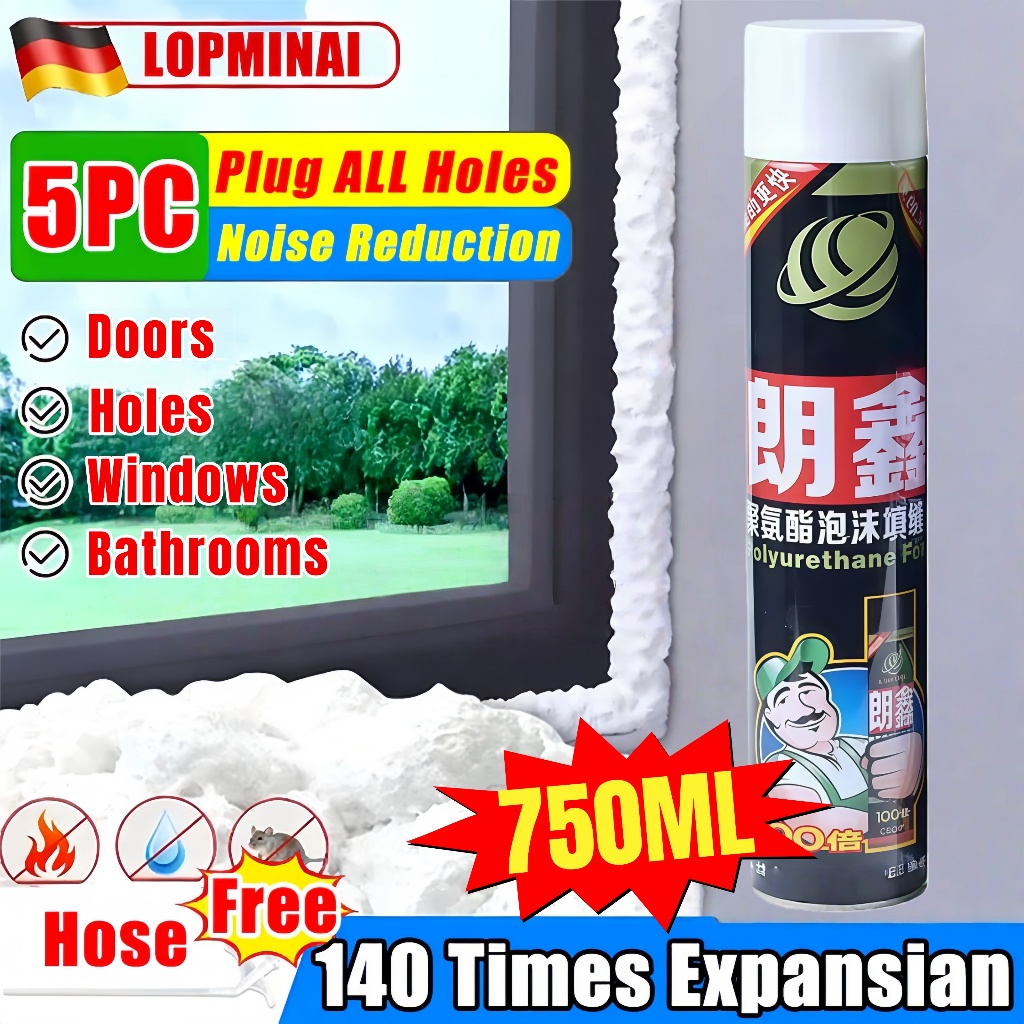 Pu foam spray 750ml lem sealent wall panel anti bocor polyurethane foam