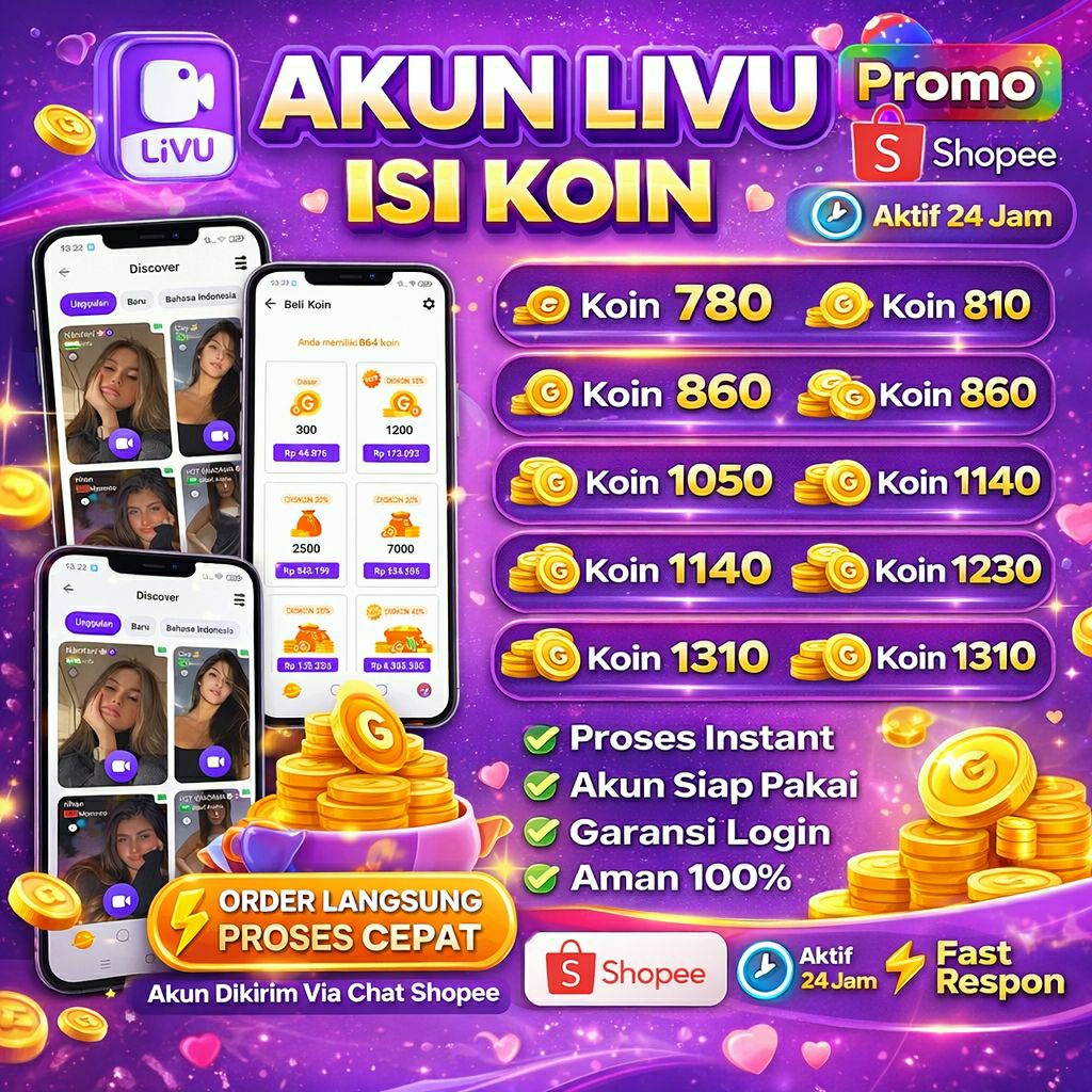 Akun LIVU isi Koin Murah - Akun siap pakai - garansi -  Promo