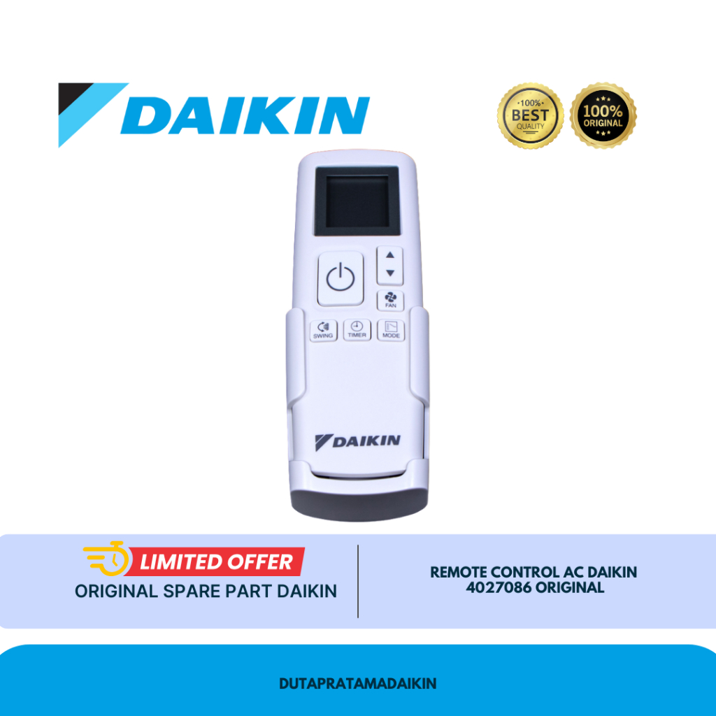 Remote Control AC DAIKIN p/n 4027086 FTP15AV14 FTP15AV149 FTP25AV14 FTP25AV149 ORIGINAL