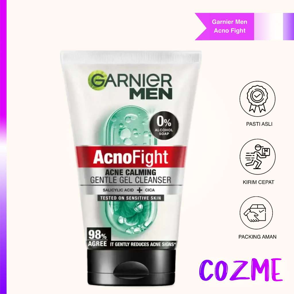 GARNIER MEN Acno Fight Acne Calming Gentel Gel Cleanser 100mL