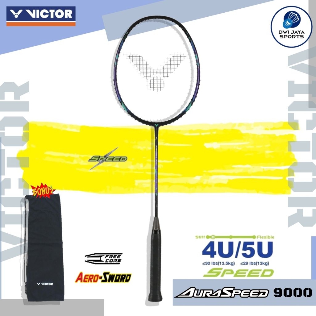 Raket Badminton Victor Auraspeed 9000 J | Raket Victor Auraspeed 9000 | Victor Ars 9000
