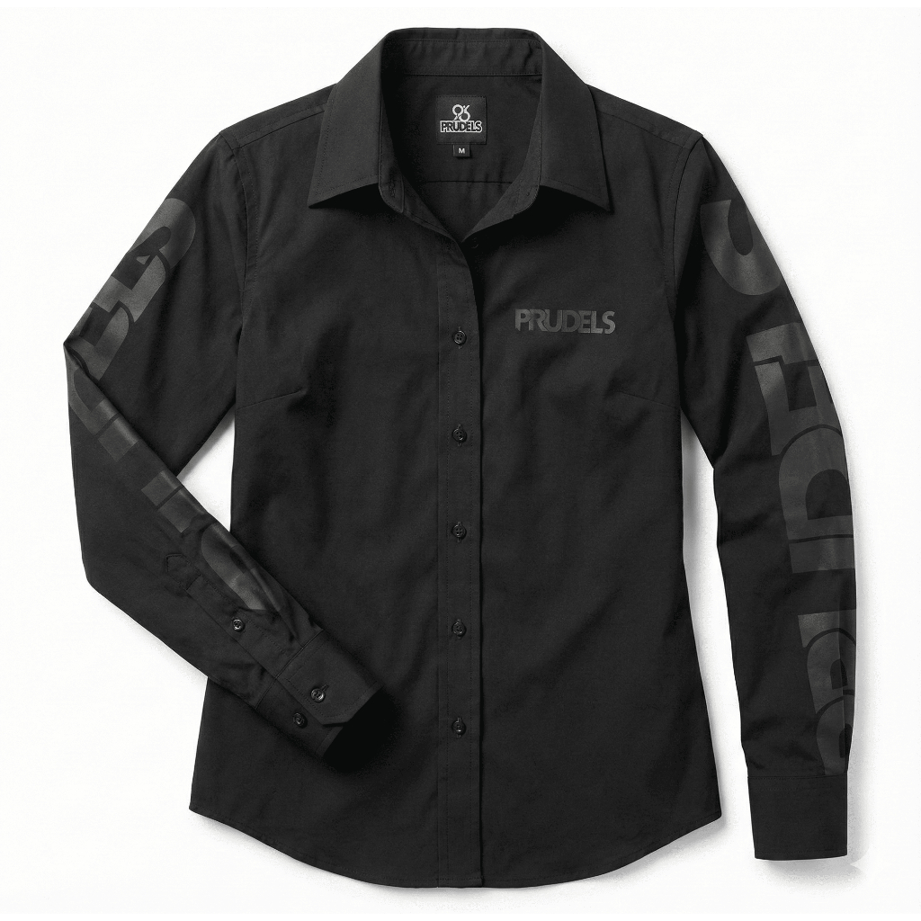 Kemeja Tactical Prudels Hitam Lengan Panjang - Baju Lapangan PDL Pria