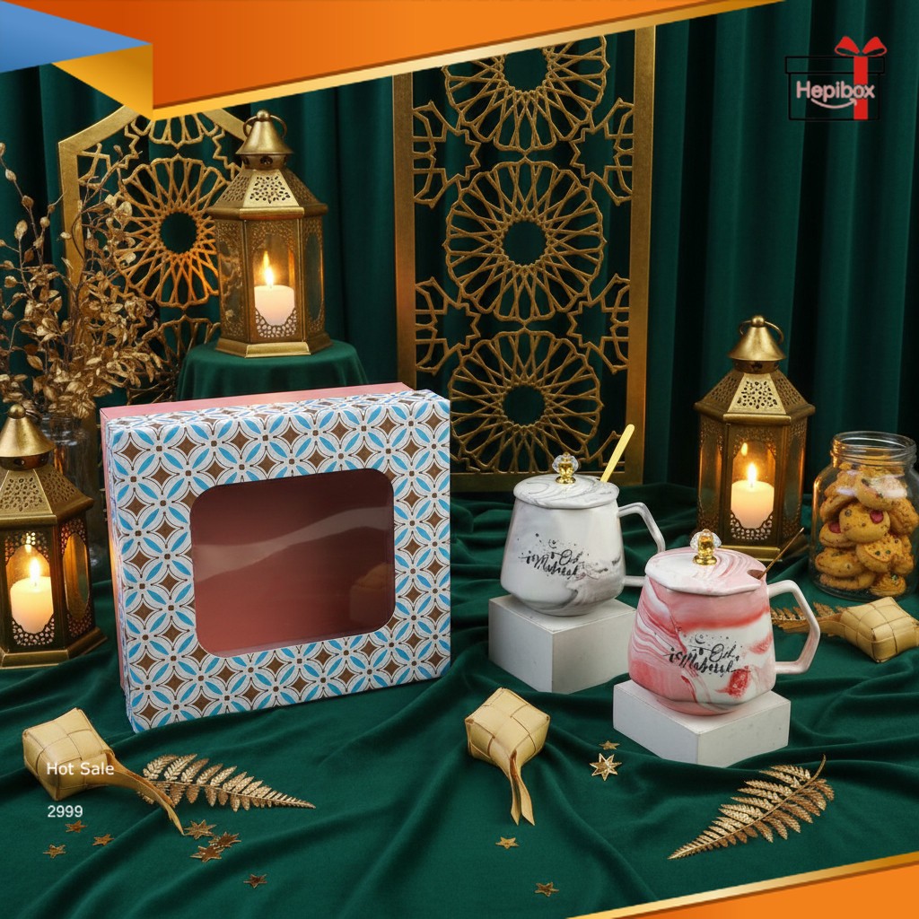 Lebaran Gift Mug / Ramadan Gift / Gelas Keramik / Mug Ceramic / Coffee Cup / Hampers Natal / Gift Mu