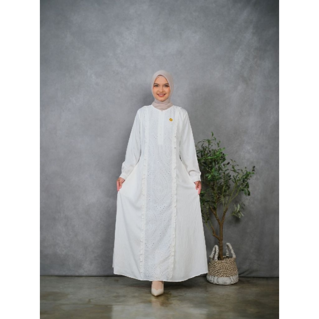 Dress Gamis Amara - Gamis Putih Tulang