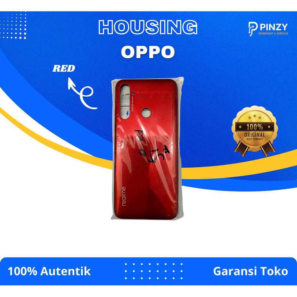 Kesing Housing Casing REALME 5i BackDoor Tutup Belakang + Bezzel Bazel REALME 5i + Tombol