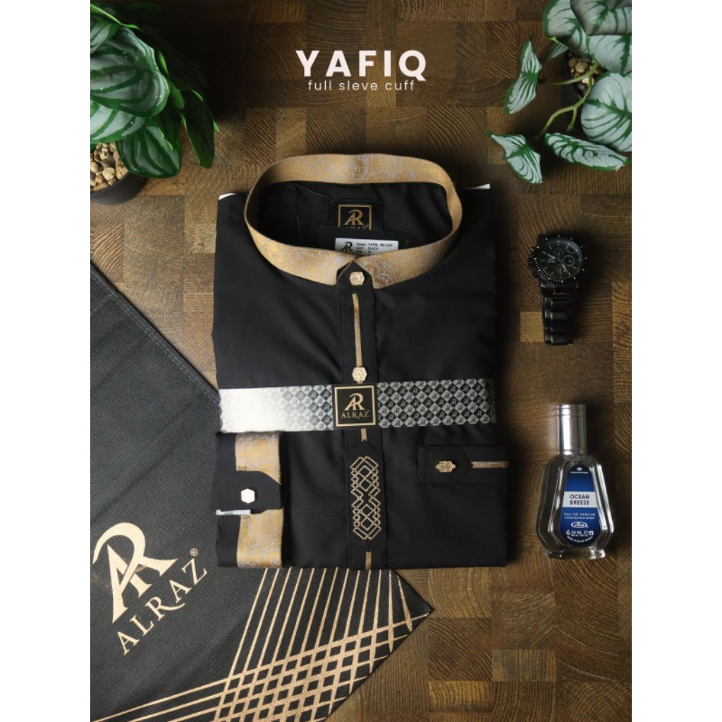 koko alraz hitam gold desain YAFIQ katun premium manset