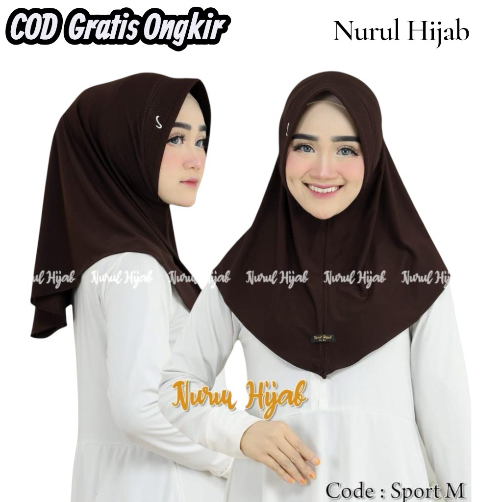 BILA JAYA - BERGO SPORT M PET LOGO HAMIDAH JERSEY PREMIUM HIJAB INSTAN DAILY / OLAHRAGA / SEKOLAH ME