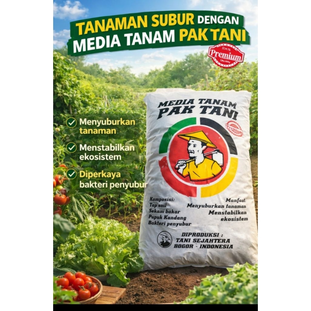 MEDIA TANAM PREMIUM PAK TANI-15 KG