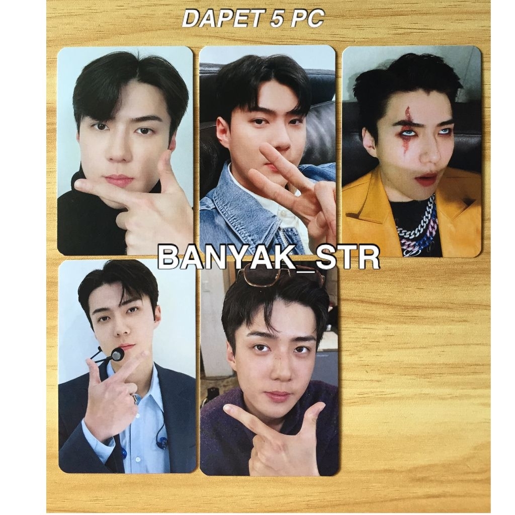 [READY STOCK] 5 SET PHOTOCARD SEHUN EXO UNOFFICIAL / 5 SET PC SEHUN SELCA UNOFFICIAL