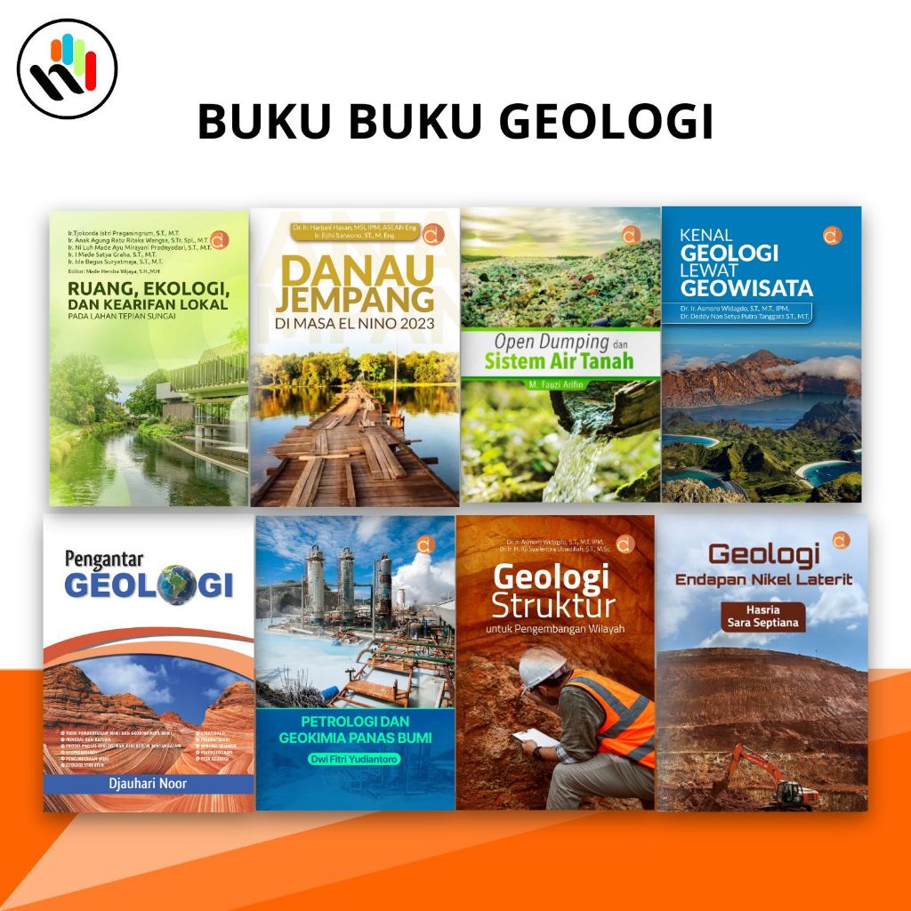 Buku Geologi : Geologi Endapan Nikel Laterit,Geologi Stuktur,Petrologi dan Geokimia,Pengantar Geolog