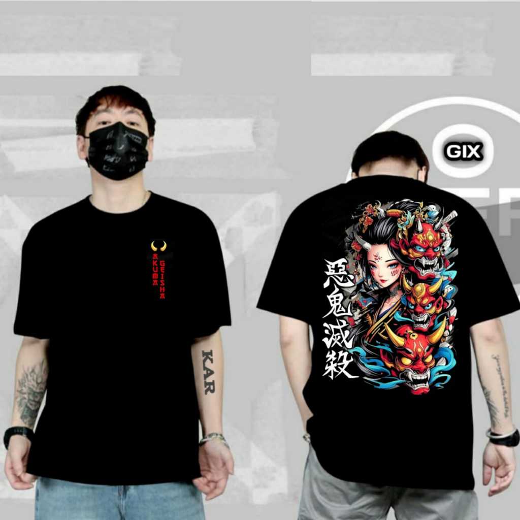 GIX DISTRO / KAOS GEISHA TERBARU /  KAOS DISTRO PRIA WANITA TERBARU/ TSHIRT DISTRO / OUTFIT TRENDY