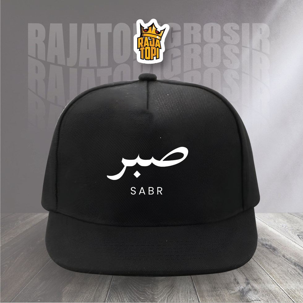Topi Snapback Custom Logo Sablon Islami Untuk Remaja & Dewasa/ Topi Islami/SABAR