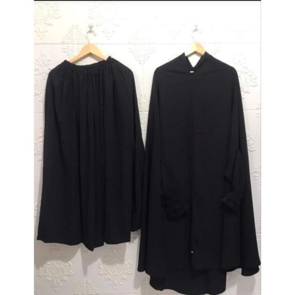 set khimar lengan dan rok anak