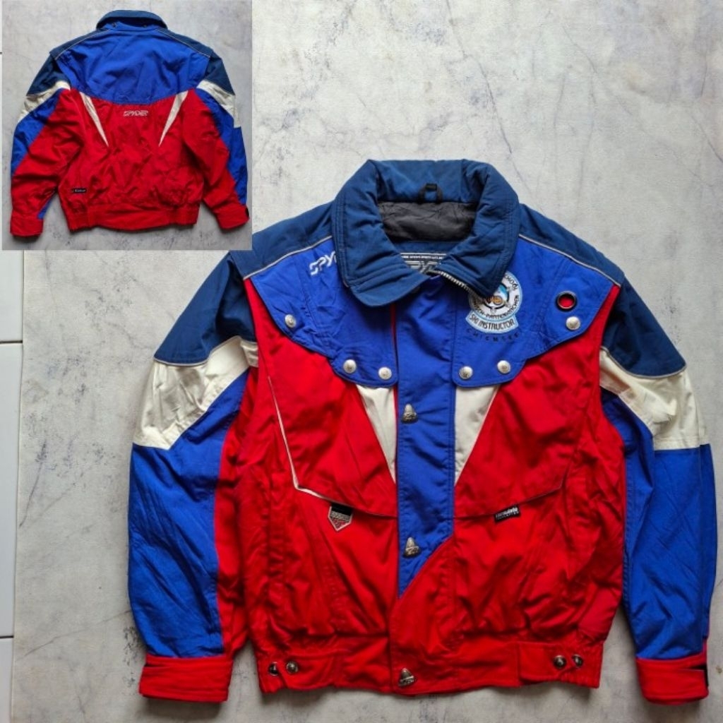 Vintage Snowboard Ski Jacket Spyder USA Team (RedBlueWhite)