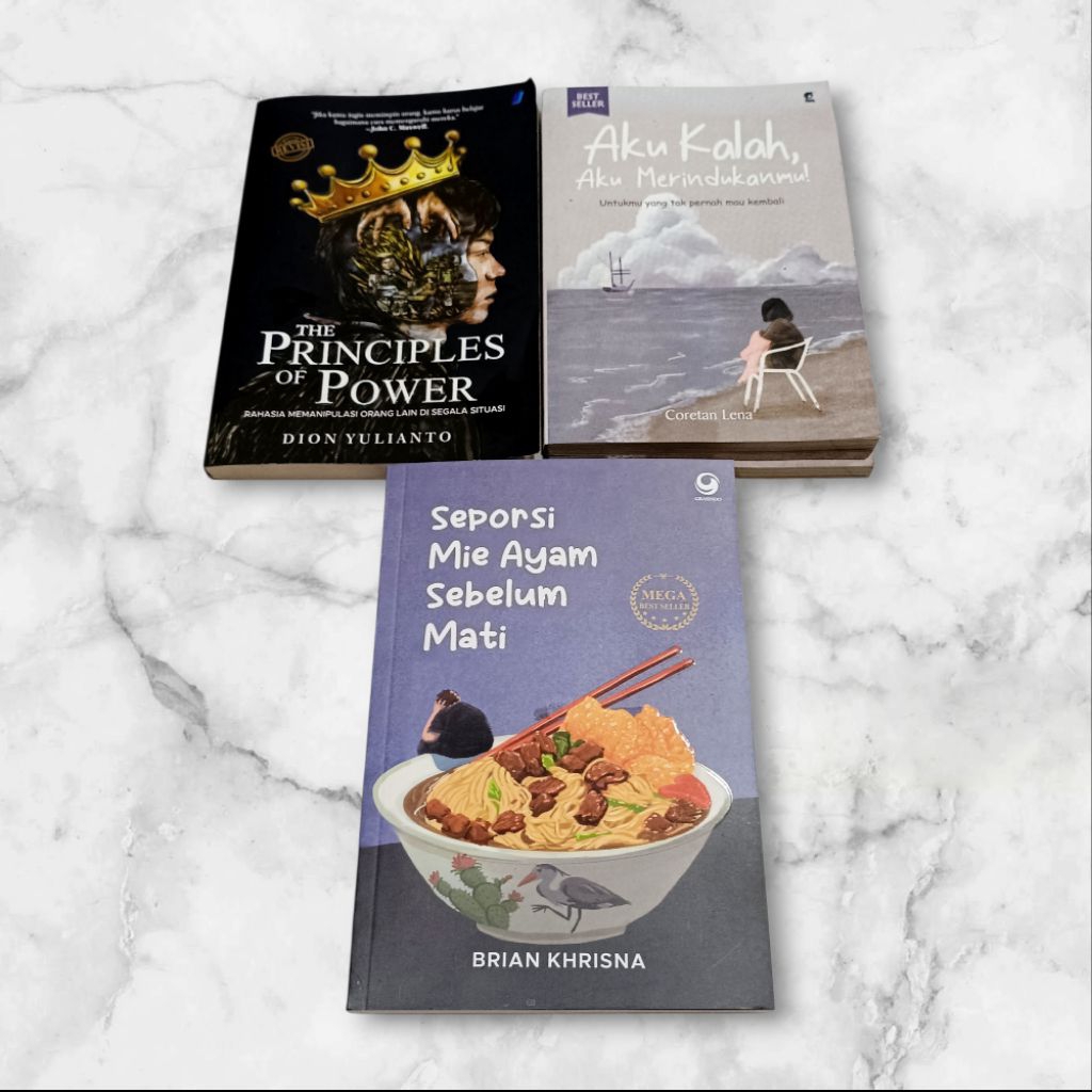 ( OBRAL ) PAKET 3 NOVEL REMAJA BESTSELLER // THE PRINCIPLES OF POWER // AKU KALAH, AKU MERIDUNKANMU 