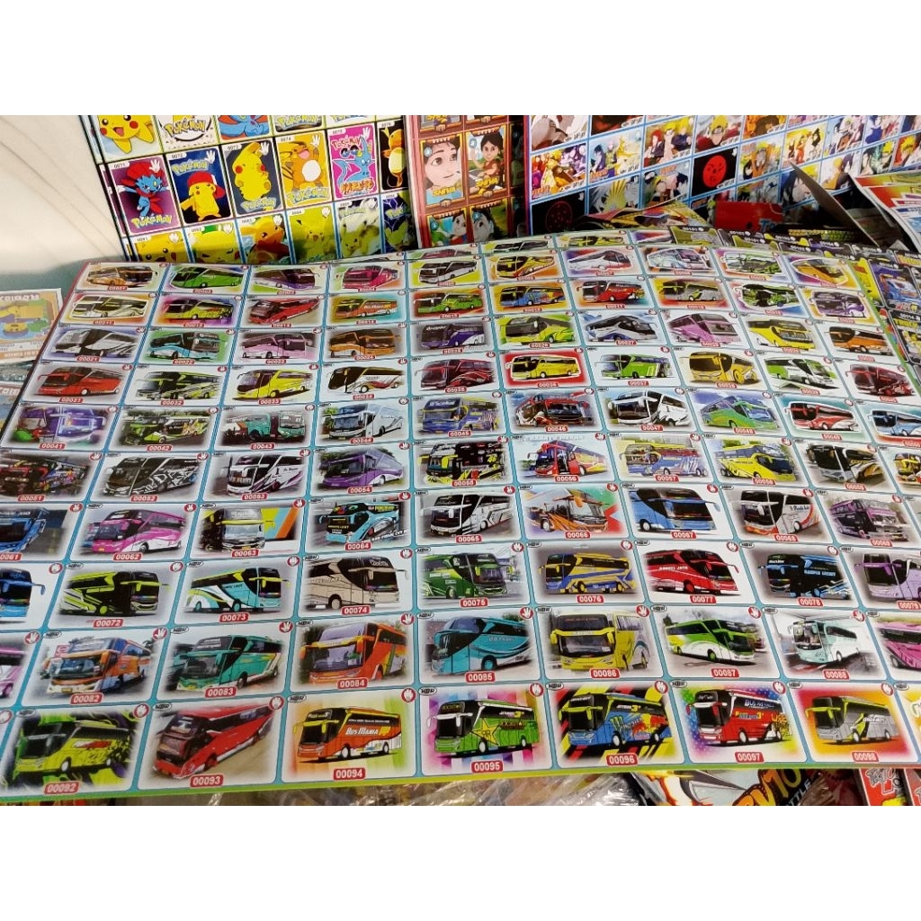 Gambar kartu gepok 1 lembar isi 100 pcs/kartu gepok