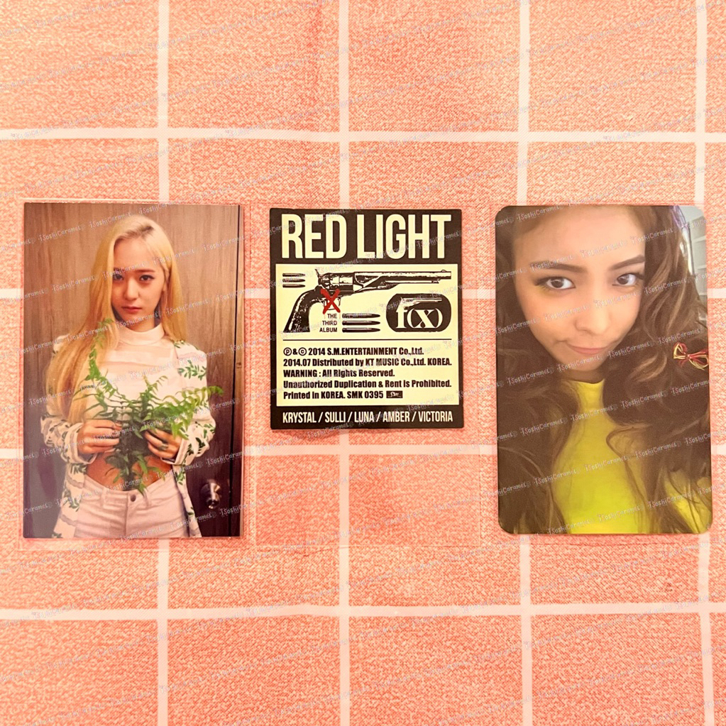 [ BACA DESC + PILIH J&T/SICEPAT ] PC PHOTOCARD F(X) FX KRYSTAL JUNG SOOJUNG PINK TAPE RED LIGHT LUNA